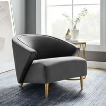 Modway Odyssey Performance Velvet Armchair in Gray