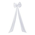 thumbnail image 2 of 75 In Christmas Bows - Silk Extra Large Christmas Tree Topper Bow, Christmas Decorations for Tree, Garland, Christmas Tree Ornaments - White, 2 of 3