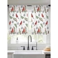 thumbnail image 2 of Cardinal Bird Sheer Curtains 54 Inch Length 2 Panels Set Window Treatments, Berry Holly Branches Winter Plants Rod Pocket Semi Curtains for Living Room/Bedroom/Kitchen Décor, 104"W x 54"L, 2 of 7