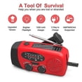 thumbnail image 2 of Radio meteorológica de emergencia CHEPIHG solar con dinamo de manivela y cargador USB, 2 of 4
