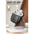 thumbnail image 3 of SUPCASE Unicorn Beetle Royal Series Case Designed for Airpods 1 & 2, Full-Body Rugged Protective Cover Case with Carabiner for Apple Airpods 1st & 2nd (Black), 3 of 6
