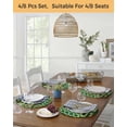 thumbnail image 5 of 15 Inch Round Placemats Set of 4, Happy St. Patrick's Non Slip Heat Insulation PP Table Mats, Cute Legs Coin Green Shamrock Leaves Washable Place Mats for Kitchen Dining Party Table Decor, 5 of 7