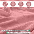 thumbnail image 2 of KAHAF COLLECTION 6 Piece Towel Set Pink – 100% Ringspun Cotton Soft & Highly Absorbent – Includes 2 Bath Towels, 2 Hand Towels & 2 Washcloths – Quick Dry, Durable, and Luxurious Bathroom Ess, 2 of 7