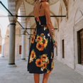 thumbnail image 4 of Ladies Bodycon Midi Dress Backless Sexy Tunic Dress Single Breasted Daily Outfit, 4 of 9