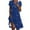 Blue#, variant on qucoqpe Womens Summer Shirts Dress V Neck Short Sleeve Ruffle Flowy Midi Dress Casual Loose Solid Color Sun Dress Lightweigh Beach Dress