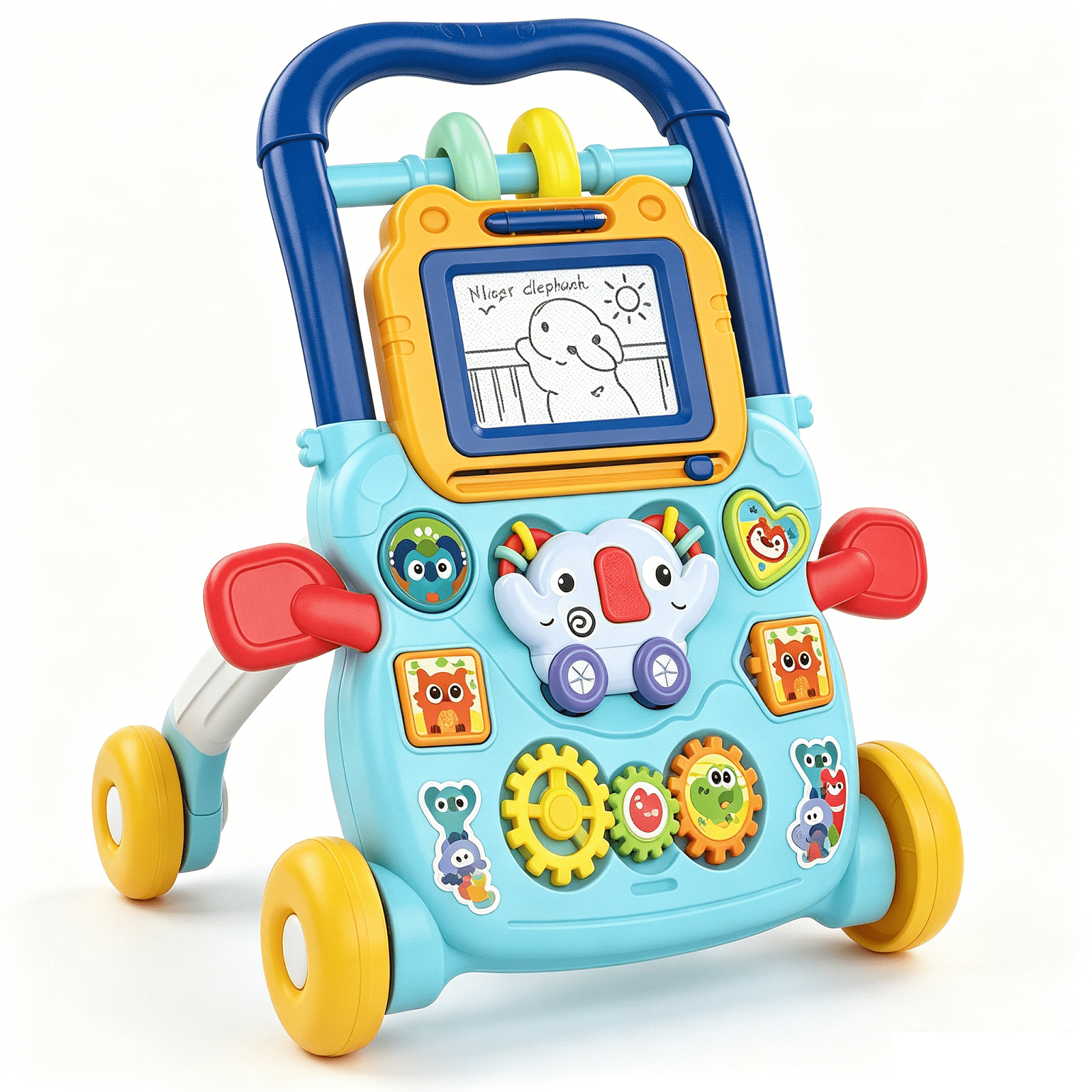 3 in 1 Baby Walker with Music Lights Sit to Stand Toddler Learning Walking Push Toys for 12-18+ Months Boys Girls