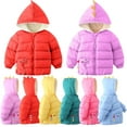 thumbnail image 2 of Hicidod Newborn Winter Coat Winter Down Coats for Kids Baby Boys Girls Warm Lightweight Puffer Jacket Cute Bear Hoods Down Coats Infant Outerwear, 2 of 7