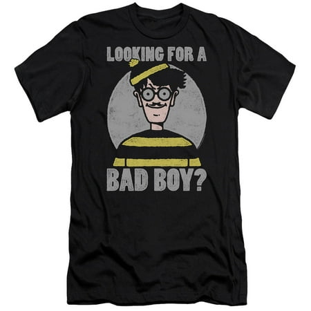 Wheres Waldo - Bad Boy - Premium Slim Fit Short Sleeve Shirt - Large
