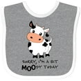 thumbnail image 3 of Inktastic Sorry, I'm a Bit Moody Today Cute Cow Pun Boys or Girls Baby Bib, 3 of 4