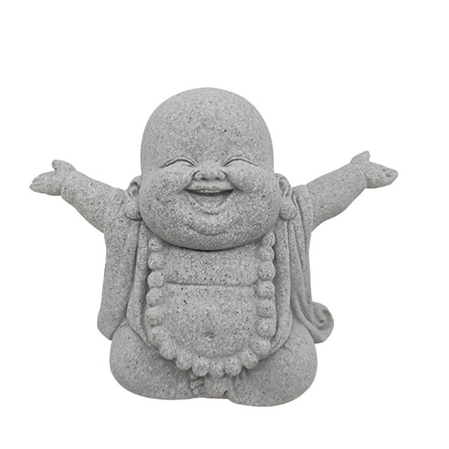 Huanglei Statues Buddha Statue Funny Buddha Statue Small Stone Statues For Home Garden Aquarium 1pc