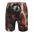thumbnail image 3 of Salouo Red Panda Autumn Branches Pattern Swim Trunks for Men,Men's Hawaiian Bathing Suit Swimsuits Quick Dry Swimming Board Shorts Beach Shorts with Pockets-Large, 3 of 6