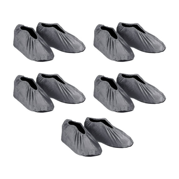 Uxcell Reusable Shoe Covers, Washable Thickened Boot Shoe Covers Non-Slip Shoe Protectors Covers, Grey 5 Pair