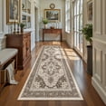 thumbnail image 5 of UERMEI 3'x8' Runner Rug for Hallway, Machine Washable Vintage Runner Rug Distressed, Non Slip Kitchen Floor Mat, Low Pile Rugs for Kitchen Halfway Bedroom Laundry Entryway, Brown Green, 5 of 8