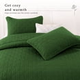 thumbnail image 4 of Exclusivo Mezcla Queen Quilt Bedding Set, Lightweight Soft Grass Green Queen Bedspreads Coverlets with Geometric Stitched Pattern, 4 of 7