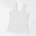 thumbnail image 5 of Jewelreauty Womens Square Neck Wide Strap Crop Tank Tops Casual Sleeveless Slim Fitting Solid Blouses (M, White), 5 of 9