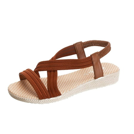 

Womens Open toe Cross Strap Flat Non-slip Beach Shoes Sandals Sandals Summer Open Toe Slide Sandals Comfortable Flats Flip-Flops Sandal Casual Platforms Wedge Sandals Boho Dressy Heeled Sandals A9