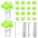 thumbnail image 1 of Uxcell Flores de Bola de Crisantemo Artificial, Ramos de Seda de Hortensia Falsos para el Hogar/Boda Verde Claro 30 Pack, 1 of 7