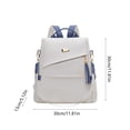 thumbnail image 3 of Mochila de cuero para mujer | Mochila de viaje antirrobo | Mochila informal de gran capacidad | Bolso de hombro impermeable para el trabajo, la escuela y los desplazamientos, 3 of 6