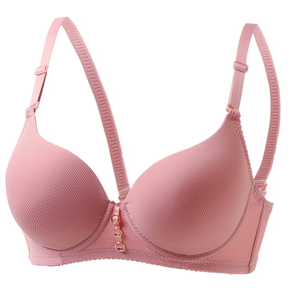 Zpanxa Women's Underwire Bra Solid Color Everyday, Seamless Lightly Lined T-Shirt Bra