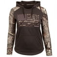 thumbnail image 2 of Ladies Performance Fleece Hoodie – Horizontal Camo Flag (Charcoal Gray / Hidd’n®), 2 of 6