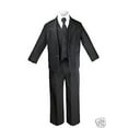 thumbnail image 4 of New 6pc Black Formal Tuxedo Suit + Extra Satin Necktie for Boy Baby Toddler S-20, 4 of 6