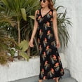 thumbnail image 6 of Cycling Watercolor On Black Sleeveless Dress Dresses Women Summer Evening Dresses Ladies Bohemia Long Dresses, 6 of 9