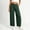 #01 Green 【Mix, Match & Rotate: Stock Up on Daily Colors】, variant on Women's Cotton Linen Blend Wide Leg Pants High Waisted with Pockets, Casual Loose Flowy Trousers for Summer Commuting Work Beach Capri | VerBelle,Green L