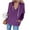 Purple, variant on Fartey Oversized Fleece Hoodies for Women Elegant V Neck Long Sleeve Sweatshirts with Pockets Fashion Simple Solid Color Drawstring Hooded Pullover Tops