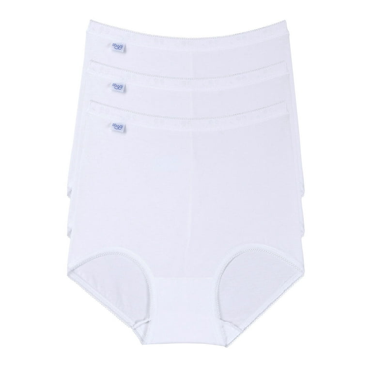 Sloggi Tai Briefs Knickers Basic+ Cotton Rich Brief Breathable Lingerie,  White, X-Small : : Clothing, Shoes & Accessories