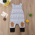 thumbnail image 3 of xiaxaixu Boys Girls Jumpsuit Patchwork Sleeveless Romper Geometry Print Clothes, 3 of 10