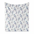 thumbnail image 1 of Garden Soft Flannel Fleece Throw Blanket, Bridal Romantic Flowers Gentle Buds Bouquet Corsage Wedding Celebration Art, Cozy Plush for Indoor and Outdoor Use, 50" x 60", Purple Blue Pink, by Ambesonne, 1 of 6