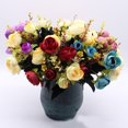 thumbnail image 4 of Autumn Artificial Silk Camellia 5-Prong Pearl Tea Buds Home Decor, 4 of 9
