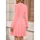 thumbnail image 5 of Vestido PRETTYGARDEN 2025 de Manga Larga Acanalado Rosa XL, 5 of 8