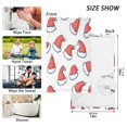 thumbnail image 6 of Yayeee 100% Cotton Hand Towels for Bathroom 16" x 28" Kitchen Towel, Santa Hats Pattern, 6 of 7