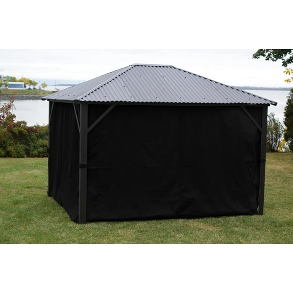 Black side curtains for Gazebo 12 x 16