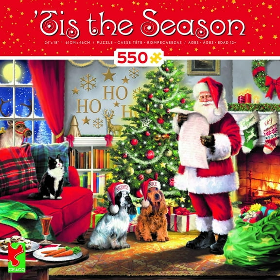 Ceaco - Holiday - 'Tis the Season - Naughty & Nice - 550 Piece Interlocking Jigsaw Puzzle