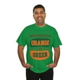 thumbnail image 6 of DJH Apparel | Easily Distracted By Orange & Green Sports Unisex Cotton Tee, 6 of 6