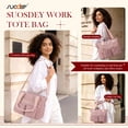 thumbnail image 2 of SUOSDEY Work Tote Bags for Women,Large Capacity Luxury Leather Laptop Bag Cup ,Tote Shoulder Handbag,Crossbody Messenger Bag, 2 of 9
