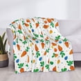 thumbnail image 3 of Rateoe Cute Carrot Pattern Flannel Throw Blanket, Ultra-soft Blanket for Bed, Couch, Car, Hypoallergenic Anti-pilling blanket-80"x60"(Horizontal), 3 of 6