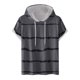 thumbnail image 1 of Pantalones Cortos Casuales para Hombre Impresión Digital Pullover Camiseta con Capucha Deportiva de Fitness, Blusa de Cuello Redondo de Poliéster para Al Aire Libre, Diaria Y Toda la Temporada, 1 of 4