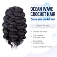 thumbnail image 5 of ToyoTree Ocean Wave Crochet Hair - 14 Inch 8 Packs Natural Black Mid-Length Curly Deep Wave Crochet Hair, Synthetic Ocean Wave Braiding Hair Extensions (14 Inch,1B-8P), 5 of 5