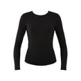 thumbnail image 7 of No Boundaries Ribbed Crewneck Tee with Long Sleeves, 1 or 2-Pack, Women's & Women's Plus XXS-XXL, 7 of 7