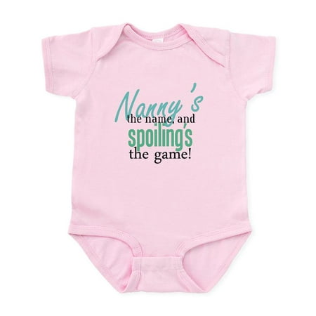 

CafePress - Nanny s The Name And Spoiling s The Game! Infant - Baby Light Bodysuit Size Newborn - 24 Months