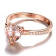 thumbnail image 3 of 1.50 Carat Heart shape Morganite and Diamond in Rose Gold, 3 of 4