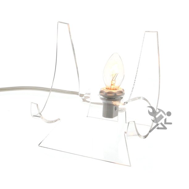 5" Lighted Clear Acrylic Display Stand Easel
