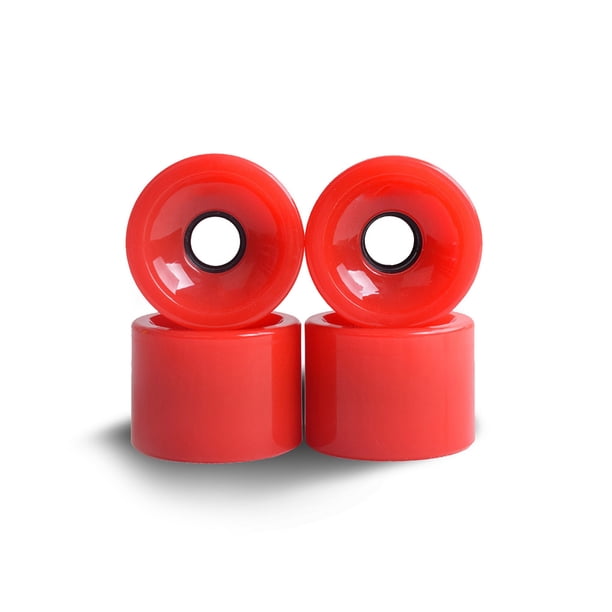Eigraketly 4 piezas de accesorios para ruedas de patines, componente profesional modificado, componentes de monopatín, rodillos en línea para patinar Rojo