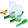 thumbnail image 1 of Paquete de 2 dispensador automático de comedero para pájaros, botella de agua para pájaros, contenedor de bebedero, Clip para colgar en jaula de pájaros para loros, 60/150 Ml Ormromra WRJM-90-2, 1 of 6
