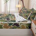 thumbnail image 5 of Homewish Camouflage Game Controller Zipper Twin Comforter Sets with Fitted Sheet and 2 Pillowcases,Modern Gaming Zipper Bedding Set,Brown Green,Gamepad Reversible,4pcs, 5 of 8