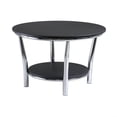 thumbnail image 1 of Pemberly Row Haut de Table Basse Ronde avec Pieds en Finition Noir/métal, 1 of 1