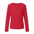 thumbnail image 3 of Yhhting Big Girls Tops Long Sleeve Crew Neck Solid Color Top Girls Breathable Lightweight Play And Sports Daily Top, 9-10 Years, 3 of 3